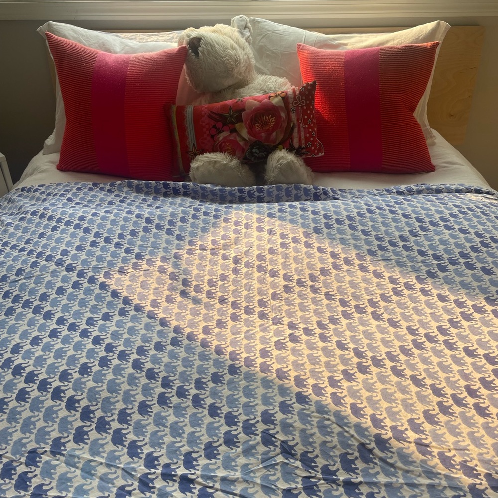 Roller Rabbit Queen Size Hathi Duvet Cover
